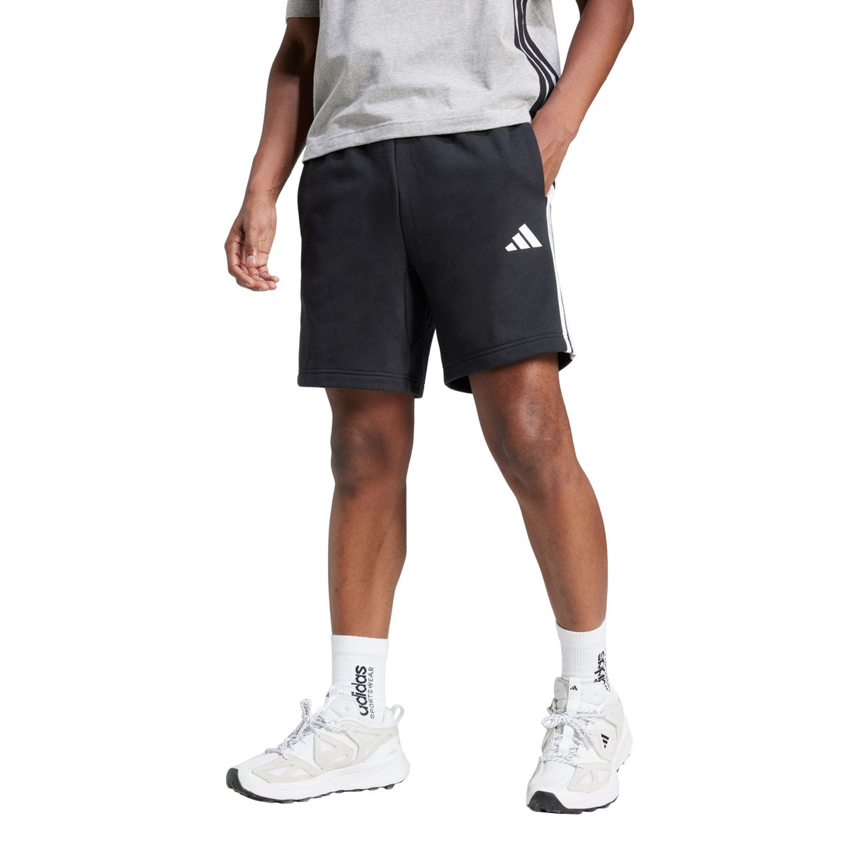 Adidas Essentials 3-Stripes French Terry Short – schwarz