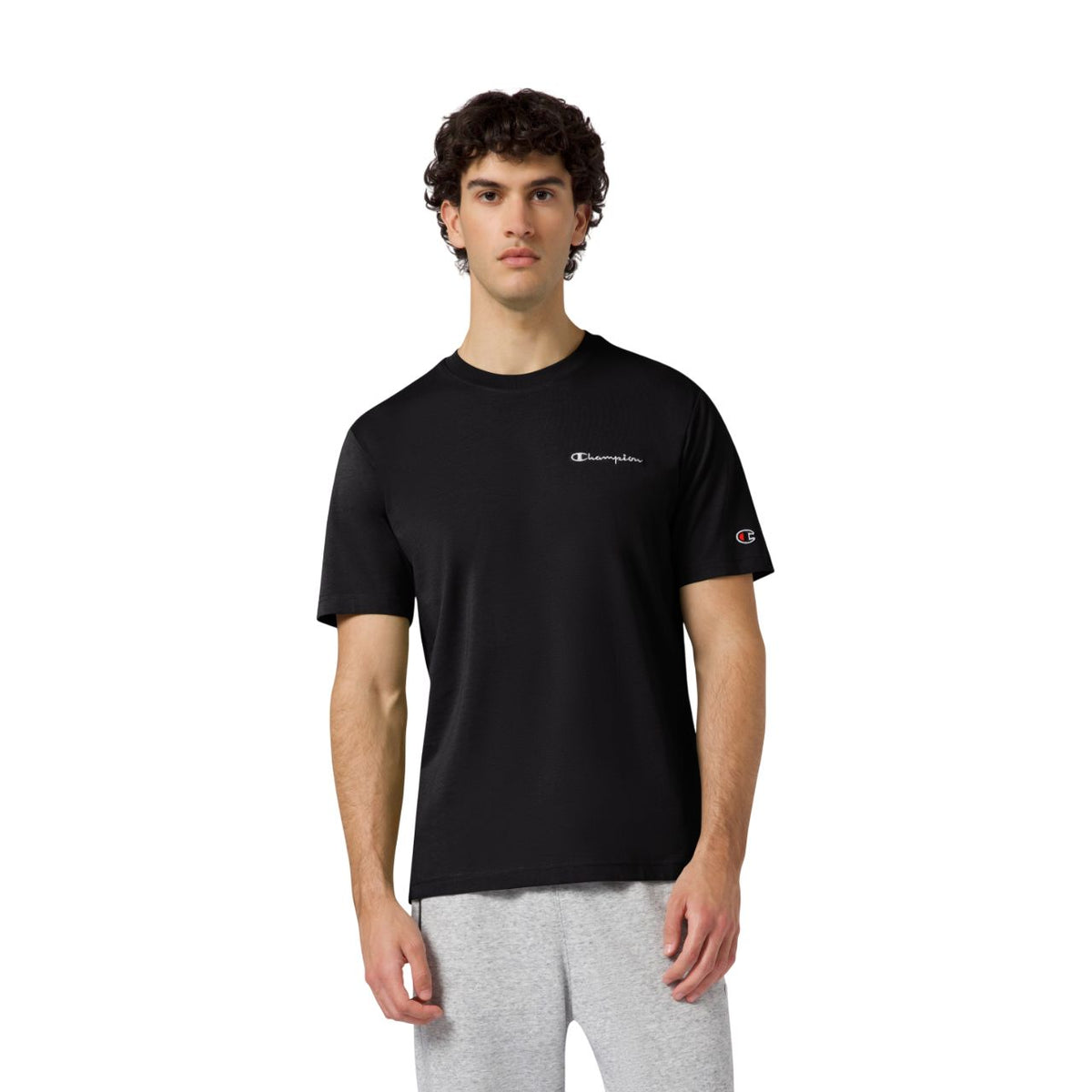 Champion ICONS CONTRAST Crewneck T-Shirt – schwarz