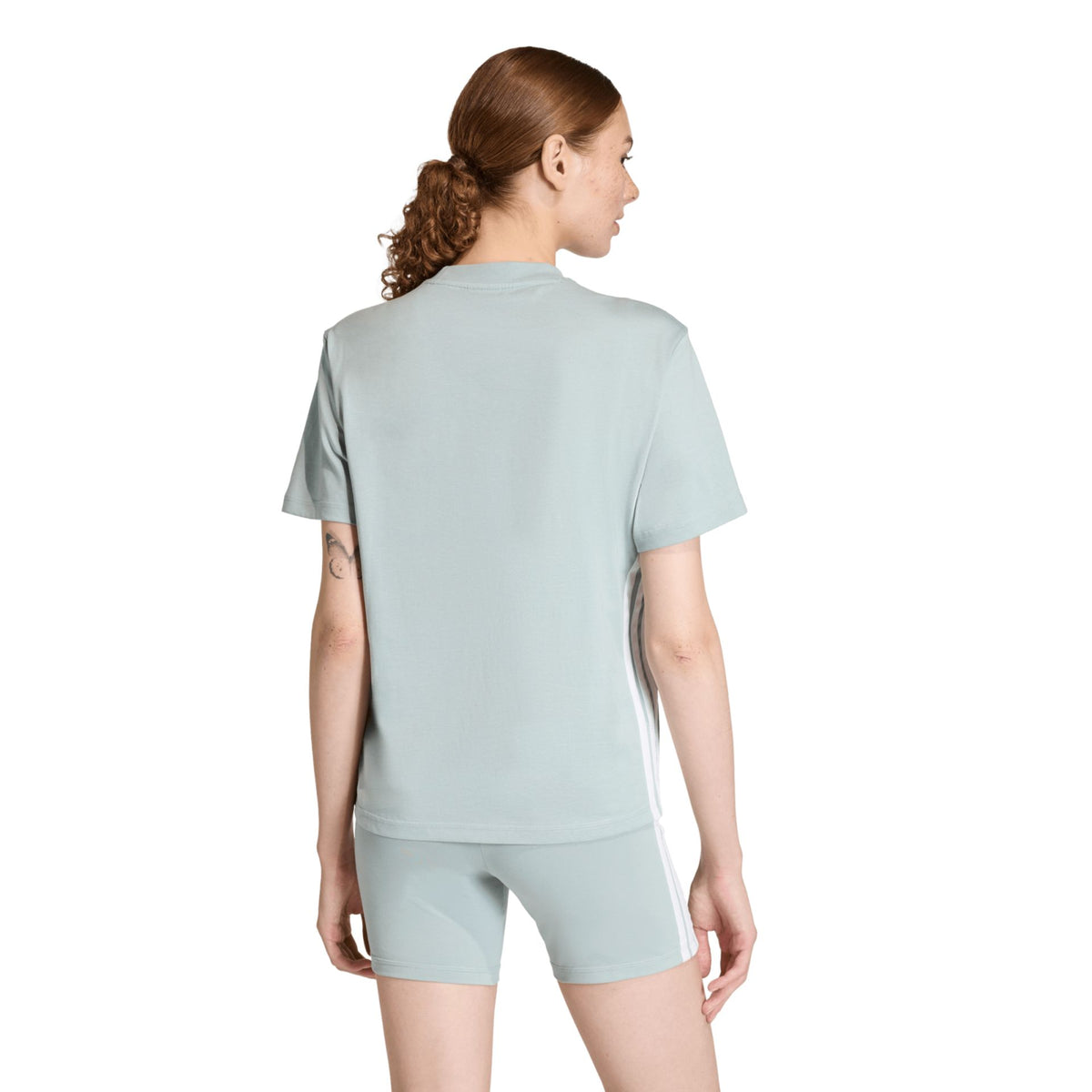 Adidas Essentials 3-Stripes Cotton Tee – grün