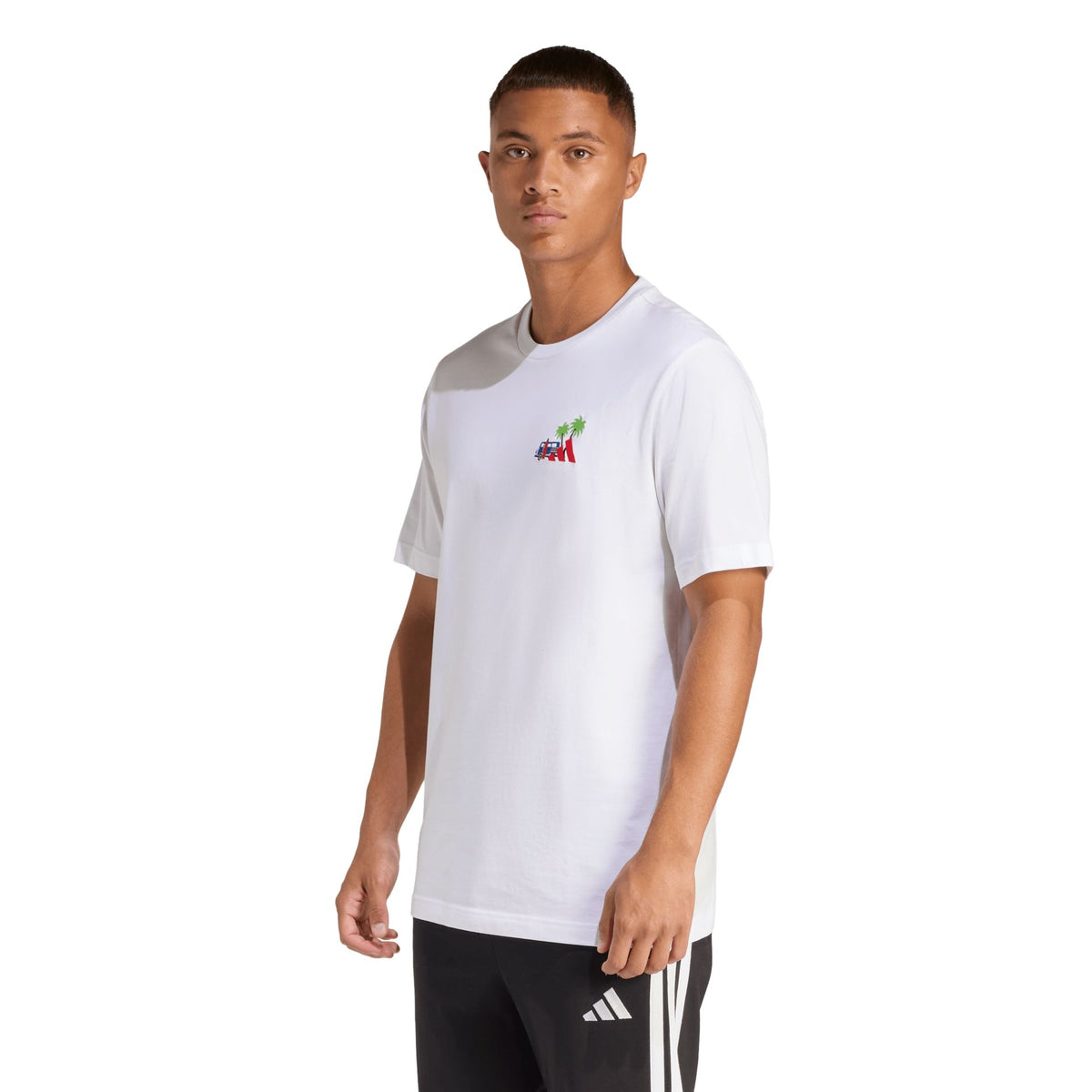 Adidas Mini Embroidery Surfing Graphic Tee – weiß