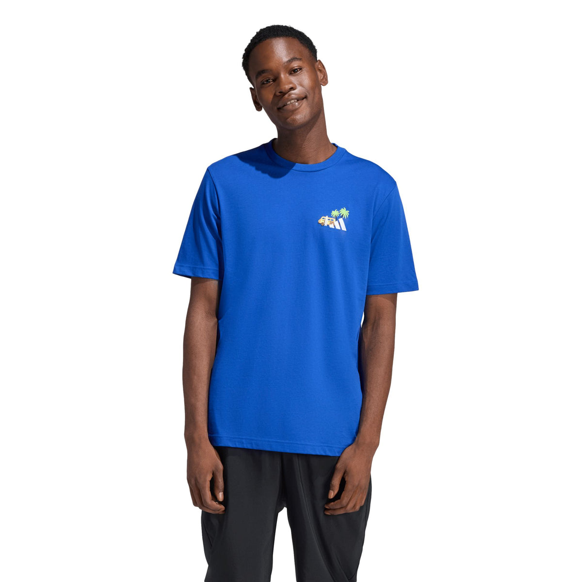 Adidas Mini Embroidery Surfing Graphic Tee – blau