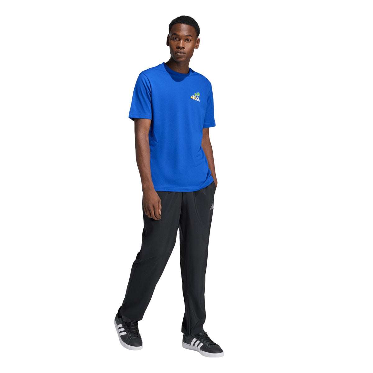 Adidas Mini Embroidery Surfing Graphic Tee – blau