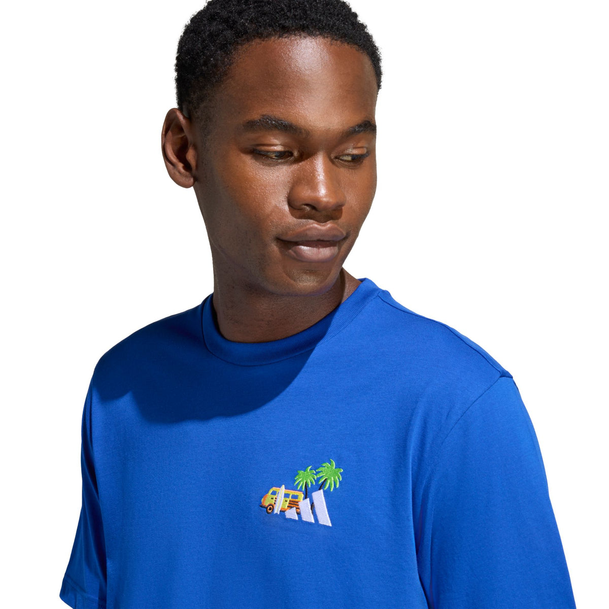 Adidas Mini Embroidery Surfing Graphic Tee – blau