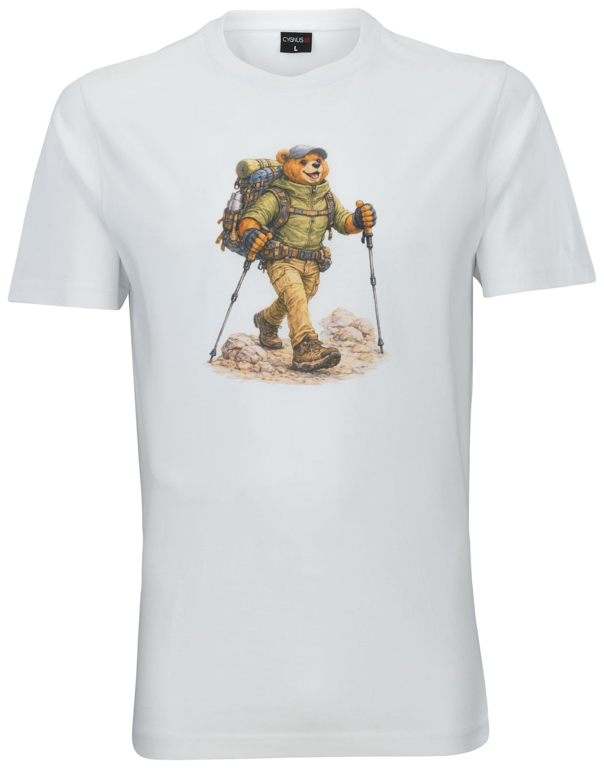 Cygnus ADULT T-SHIRT BEAR – weiß