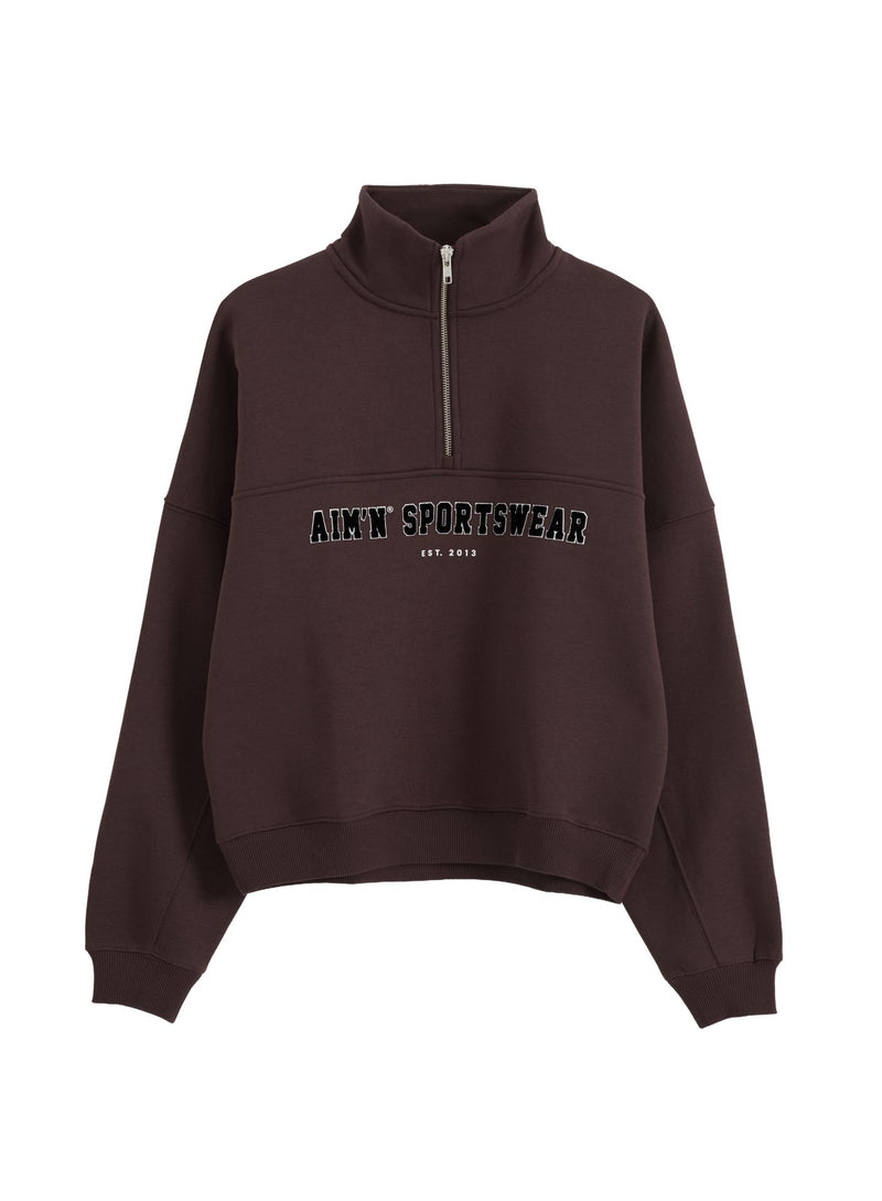 Aimn Varsity Sweat Half Zip