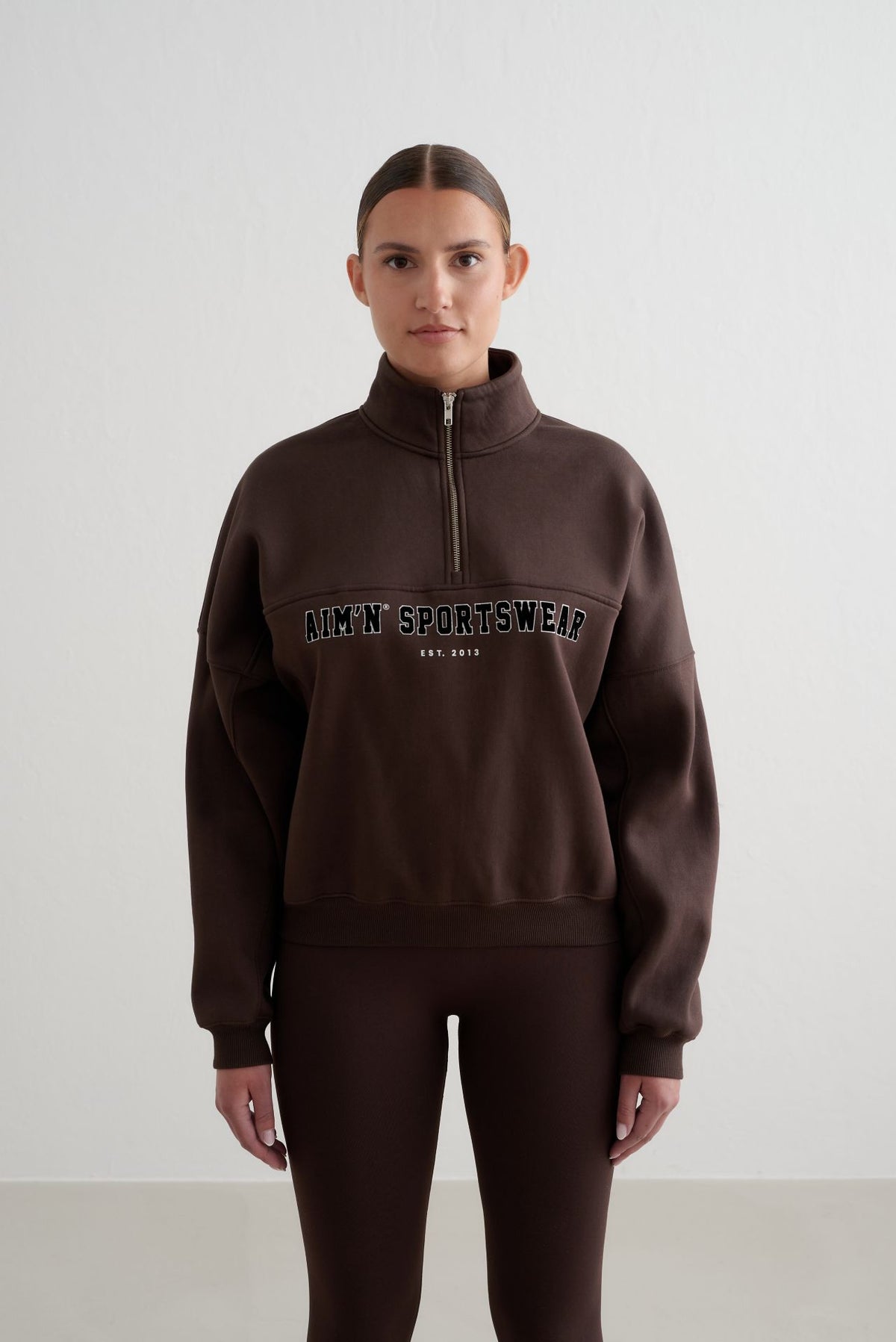 Aimn Varsity Sweat Half Zip