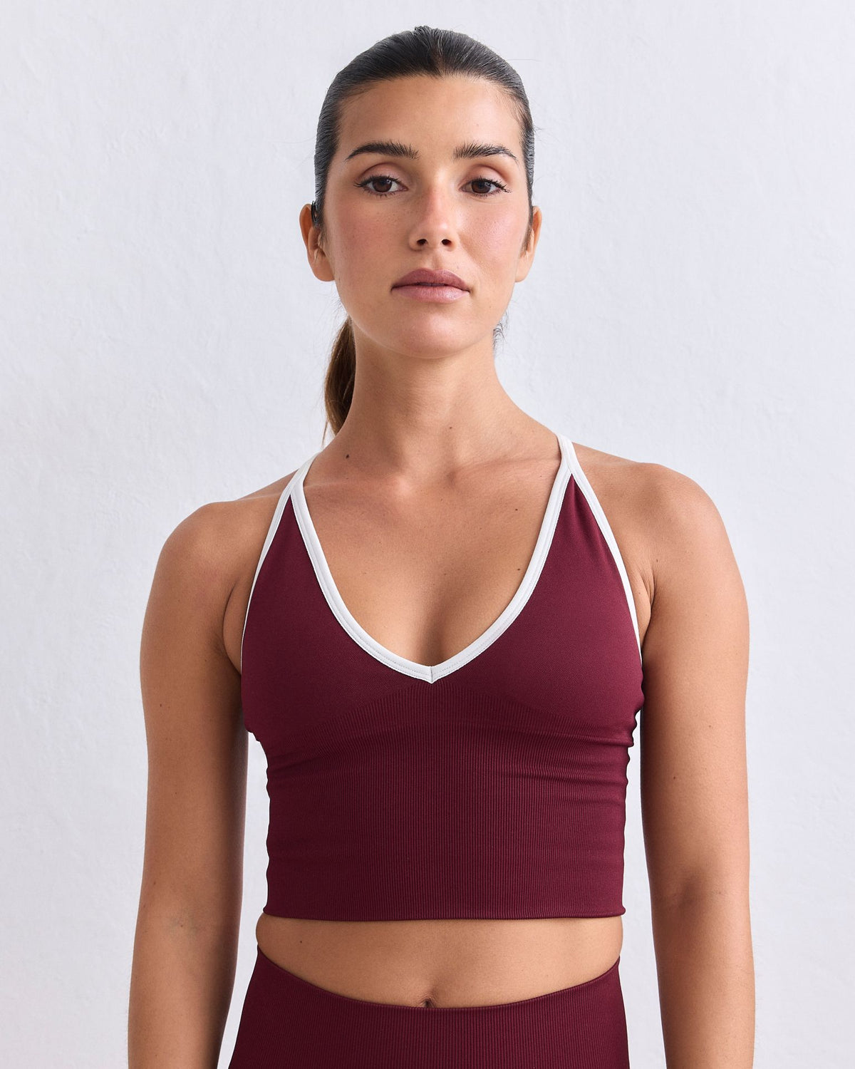 Aimn Shape Seamless Cross Back Bralette – rot