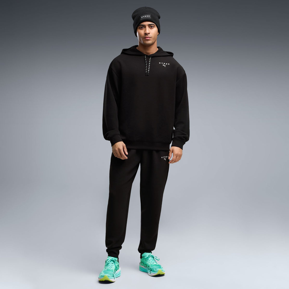 Puma M PUMA X HYROX CLOUDSPUN HOODIE – schwarz