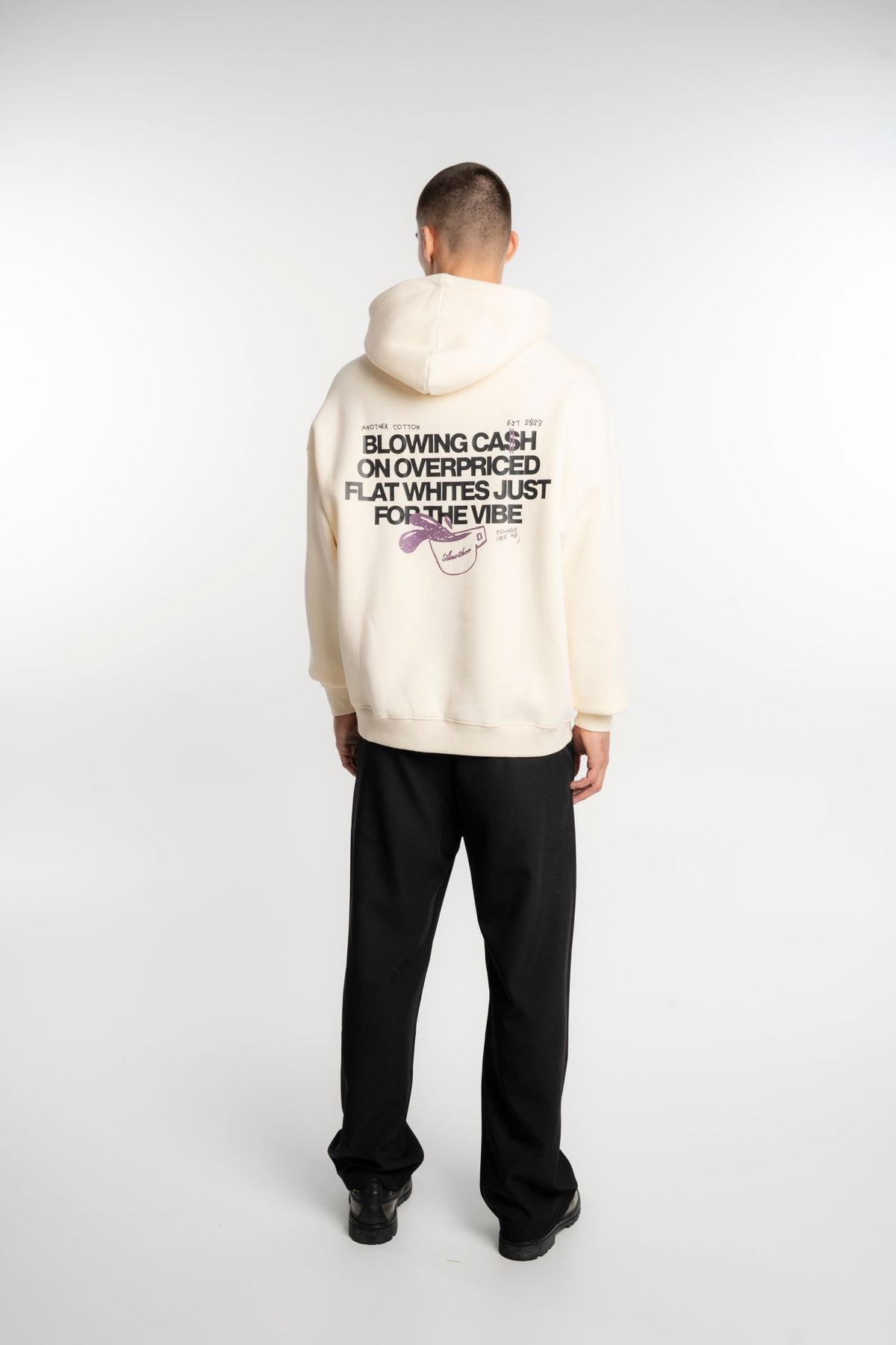 Another Cotton Lab Overpriced Flat Whites Hoodie