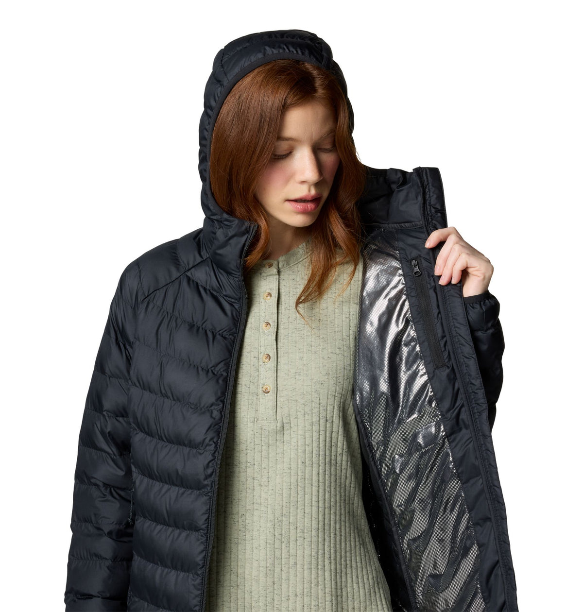 Columbia Powder Lite II Hooded Jacket – schwarz