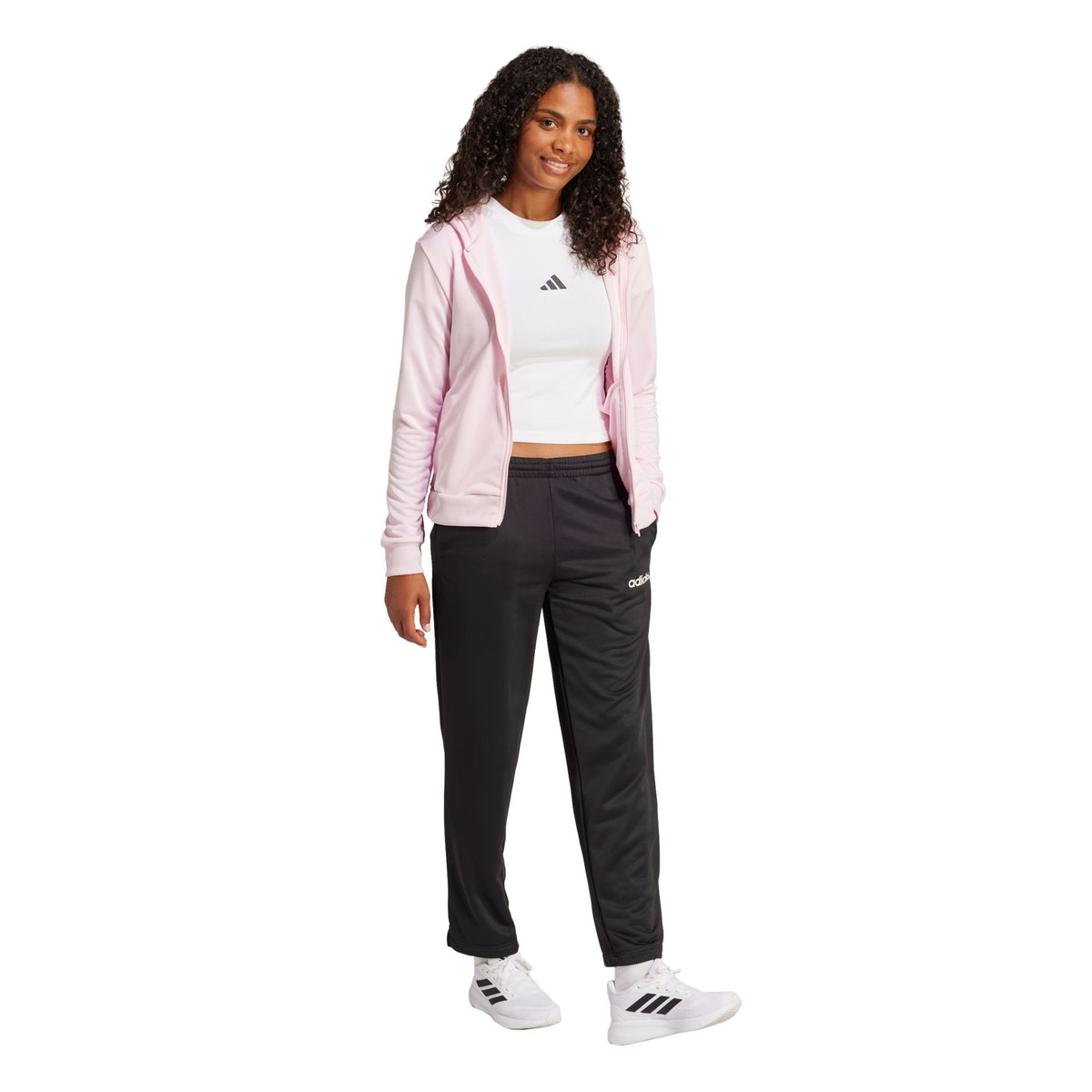 Adidas Linear Logo Tracksuit – rosa
