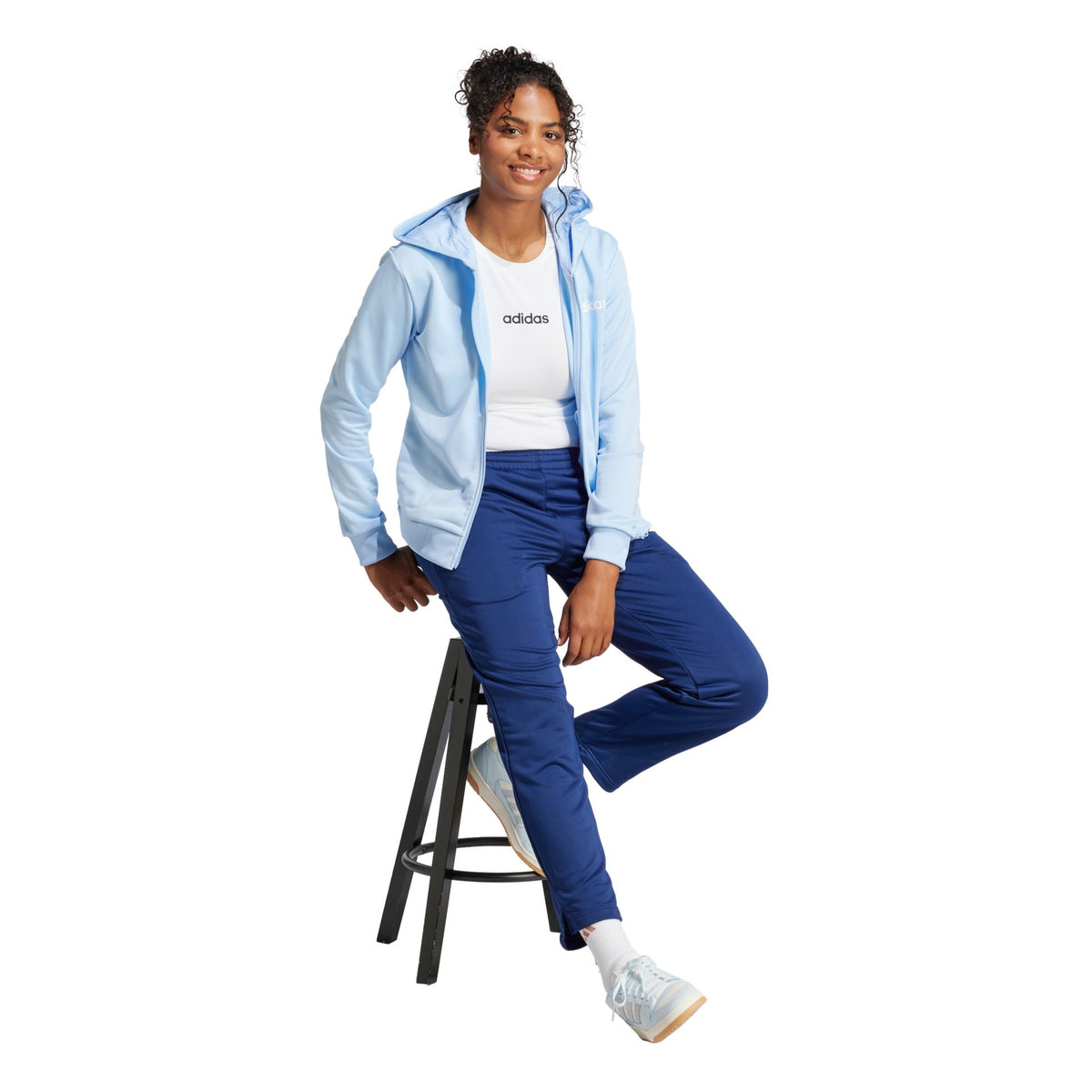 Adidas Linear Logo Tracksuit – blau
