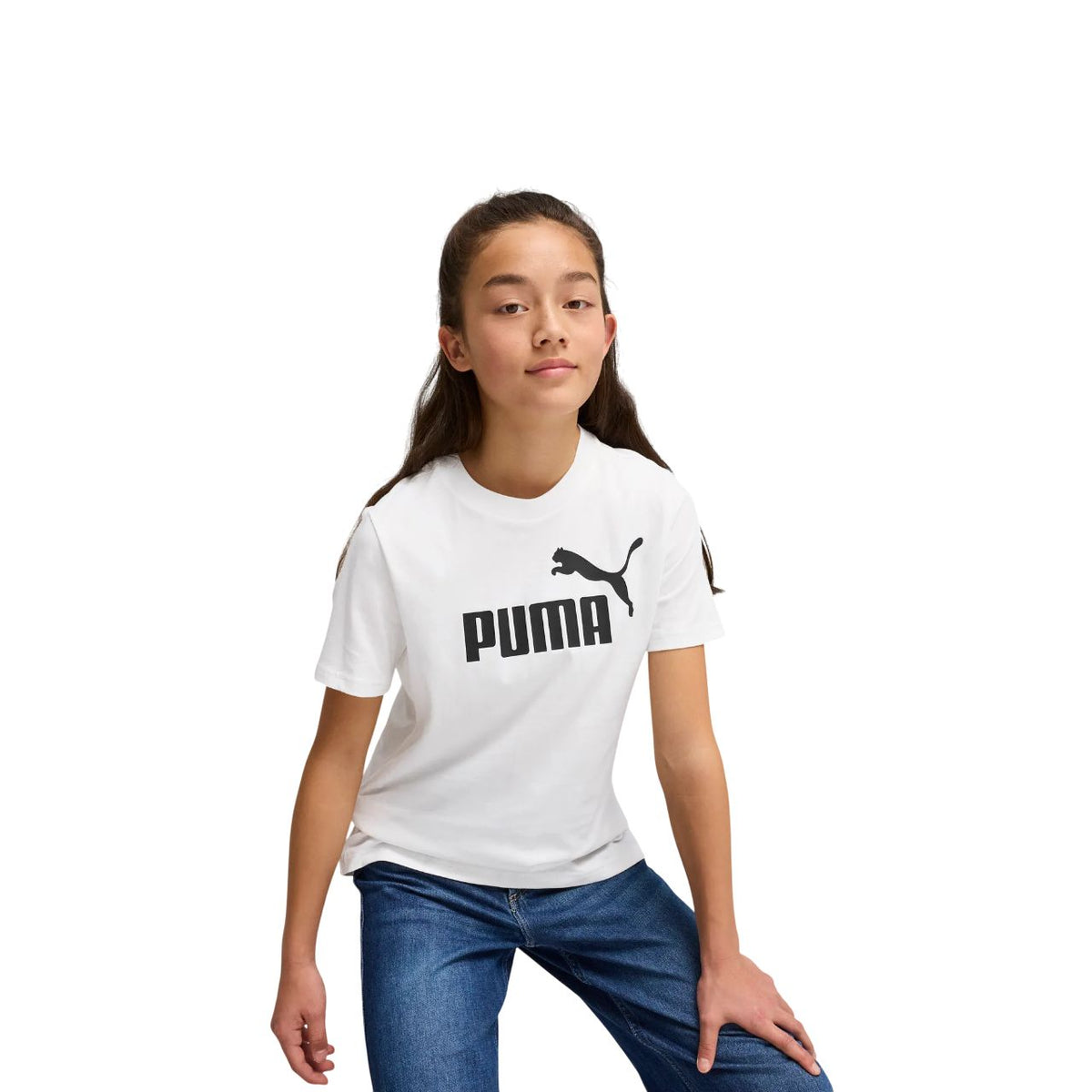 Puma ESS No. 1 Logo Tee jouth – weiß