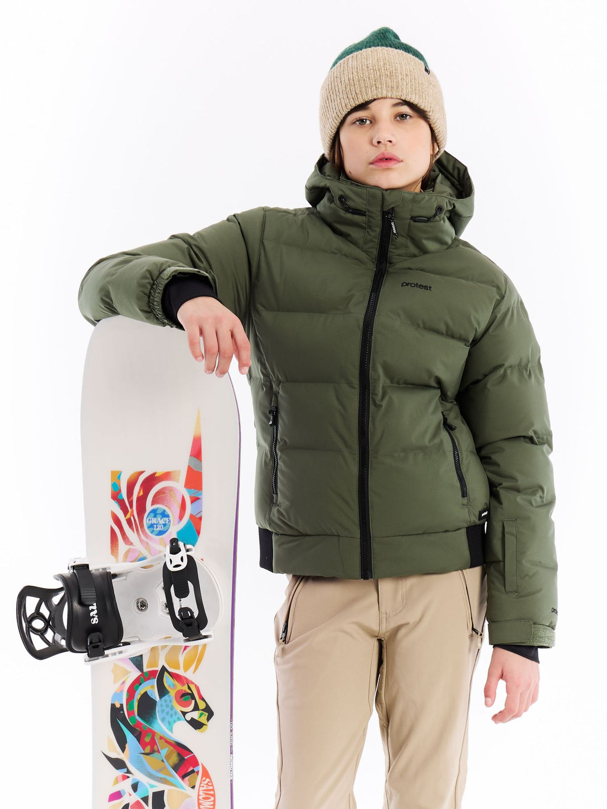 Protest PRTELINY JR Snowjacket – grün