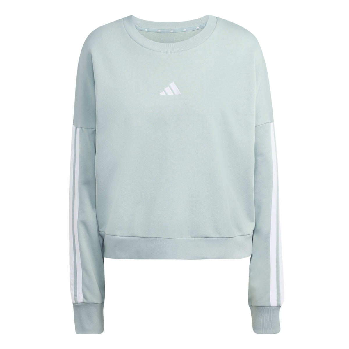 Adidas Essentials 3-Streifen French Terry Sweatshirt – oliv
