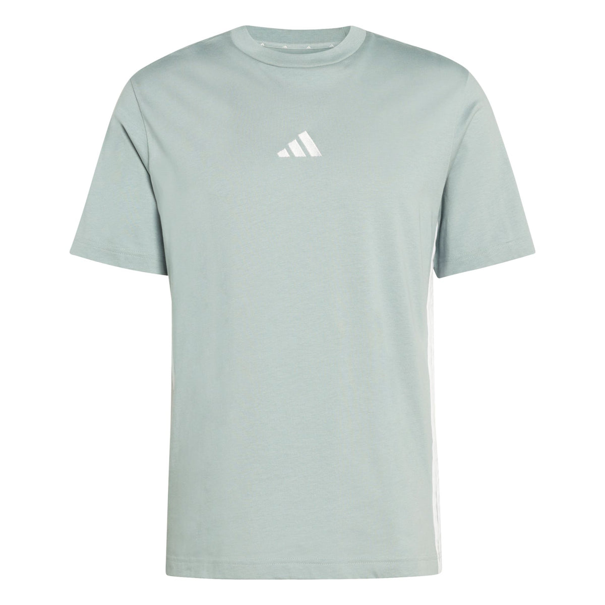 Adidas Essentials 3-Stripes Single Jersey Tee – grau-blau