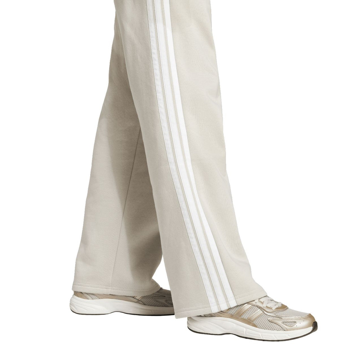 Adidas Essentials 3-Stripes Open Hem Fleece Pant – weiß