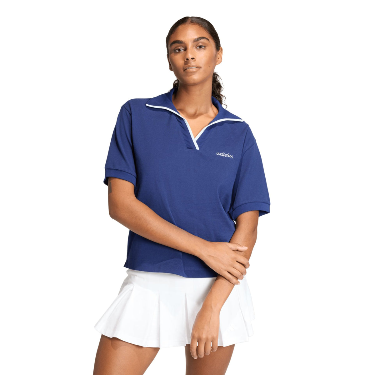 Adidas Seasonal Essentials Colorpop Polo with Embroidered Graphic – dunkelblau/navy