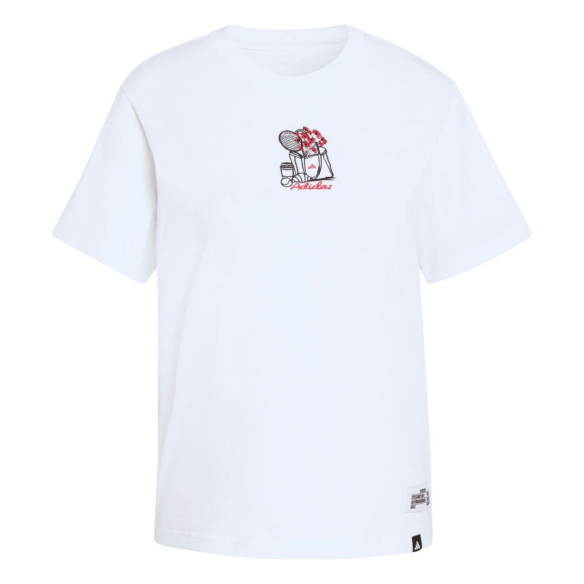 Adidas Mini Embroidery Graphic Tee – weiß