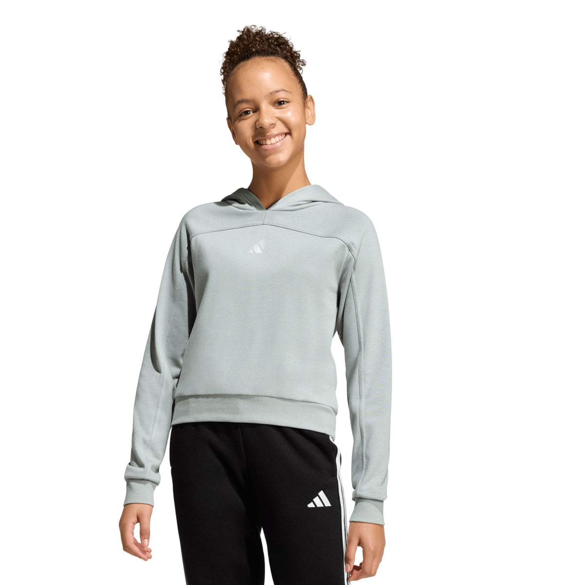 Adidas Junior Girl Holiday Glam Cropped Sweatshirt – mint