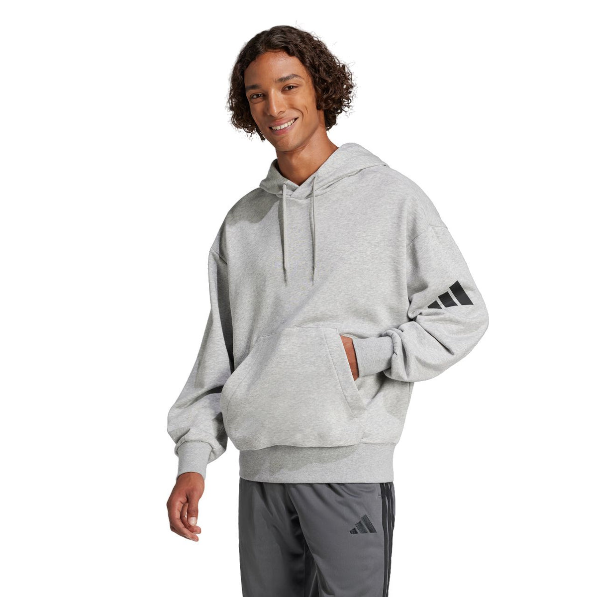 Adidas Essentials 3-Stripes Logo French Terry Hoodie