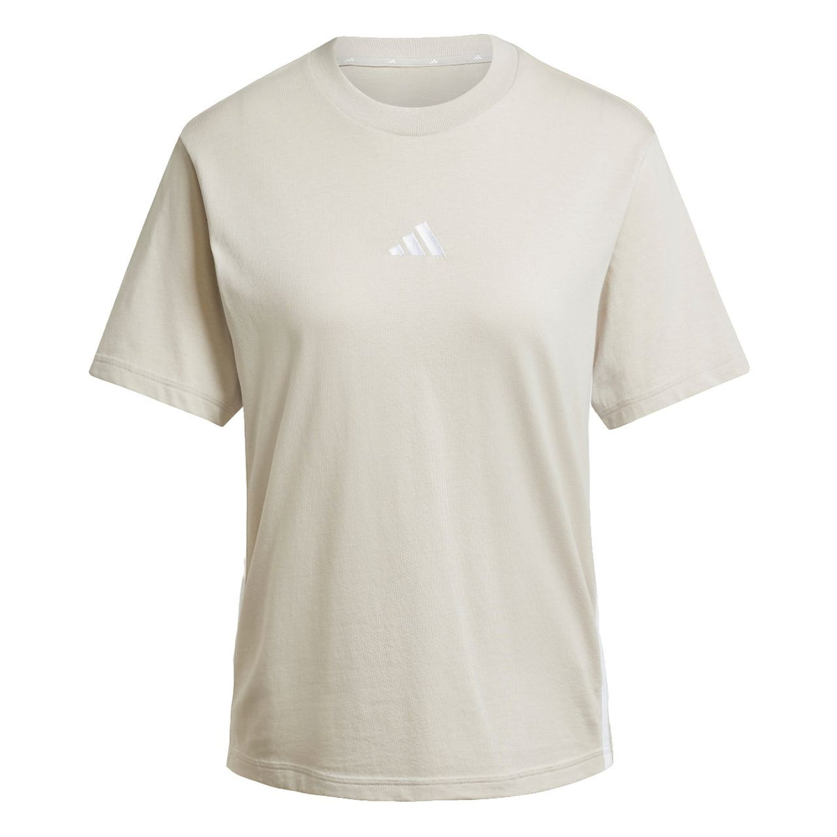 Adidas Essentials 3-Stripes Cotton Tee – grau
