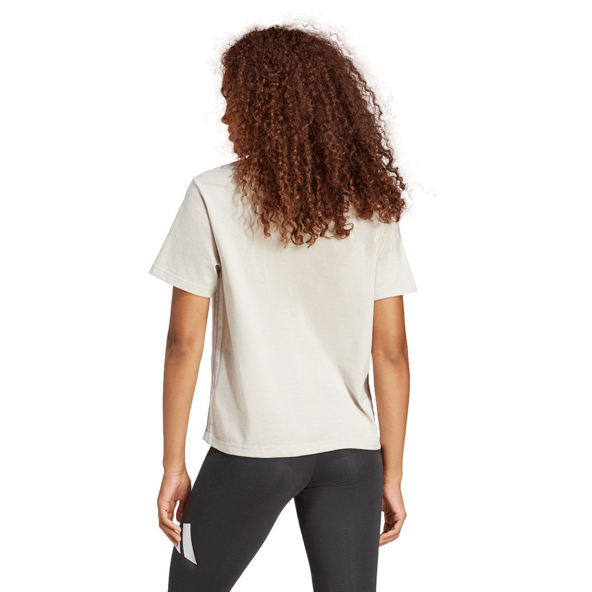 Adidas Essentials 3-Stripes Cotton Tee – grau