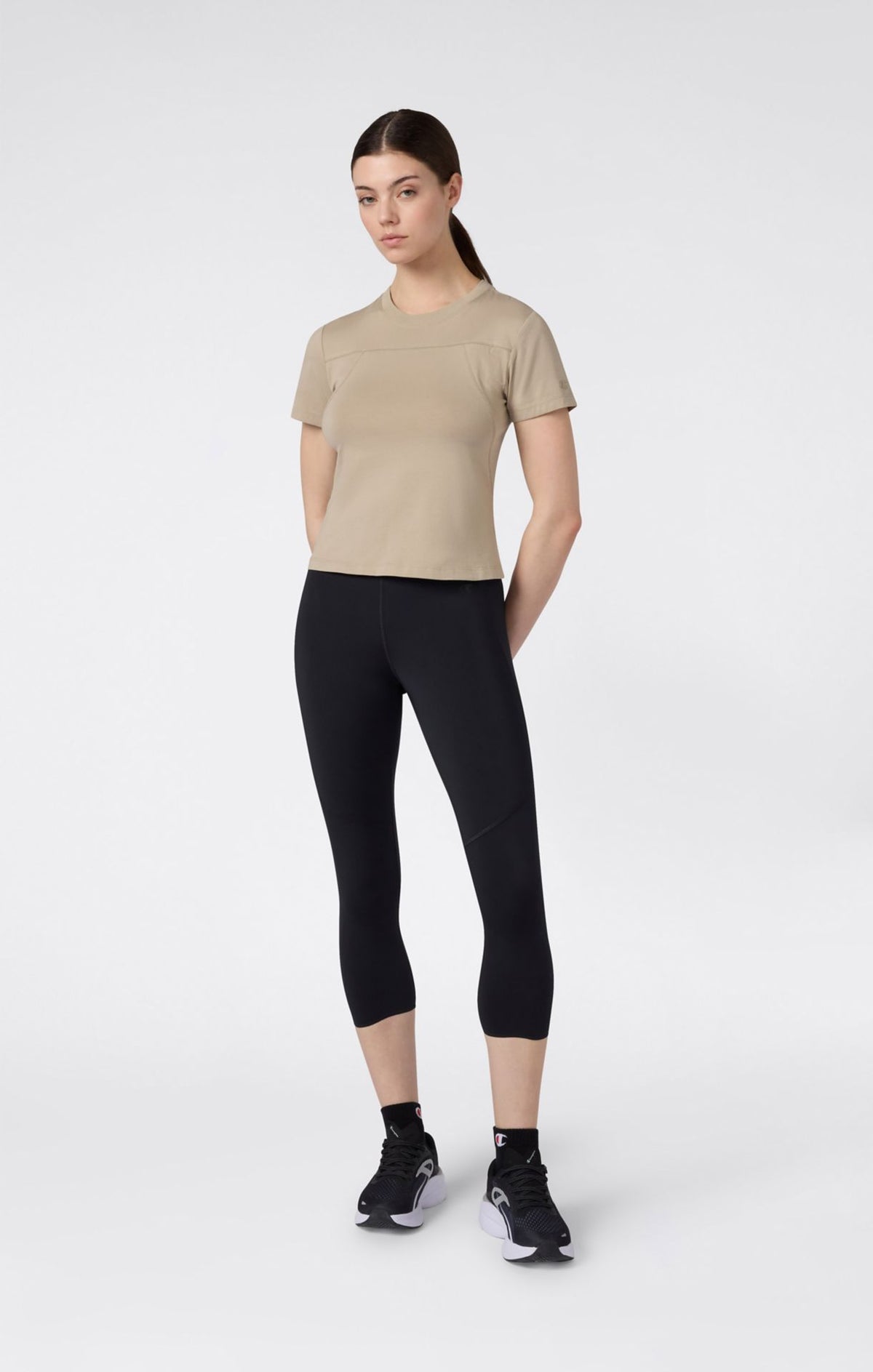 Champion Crewneck Top – oliv