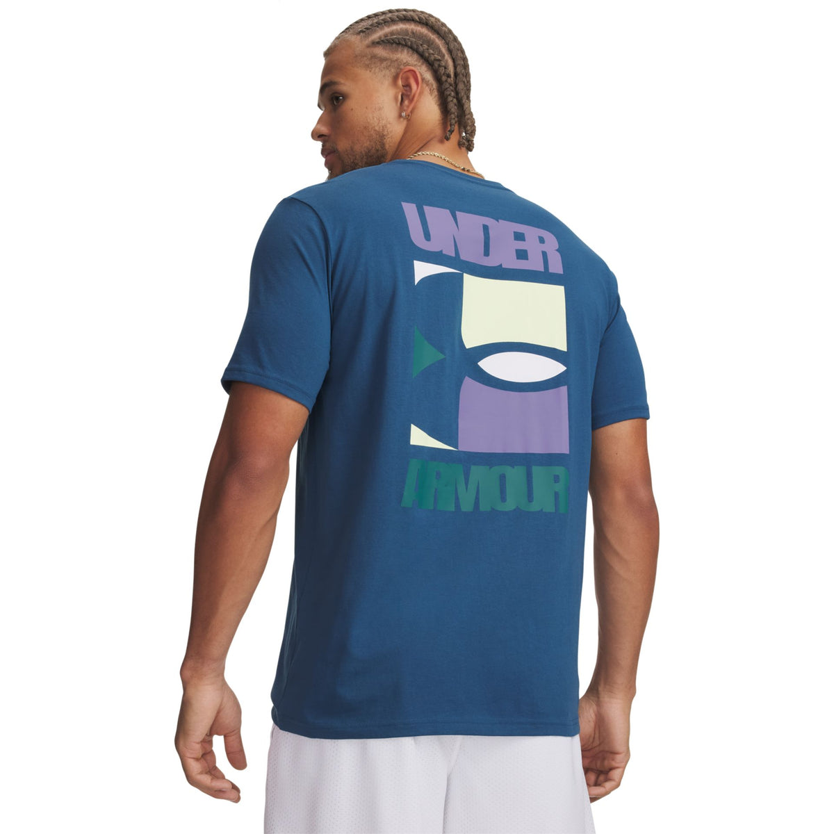 Under Armour UA Block Logo Shortsleeve – dunkelblau/navy
