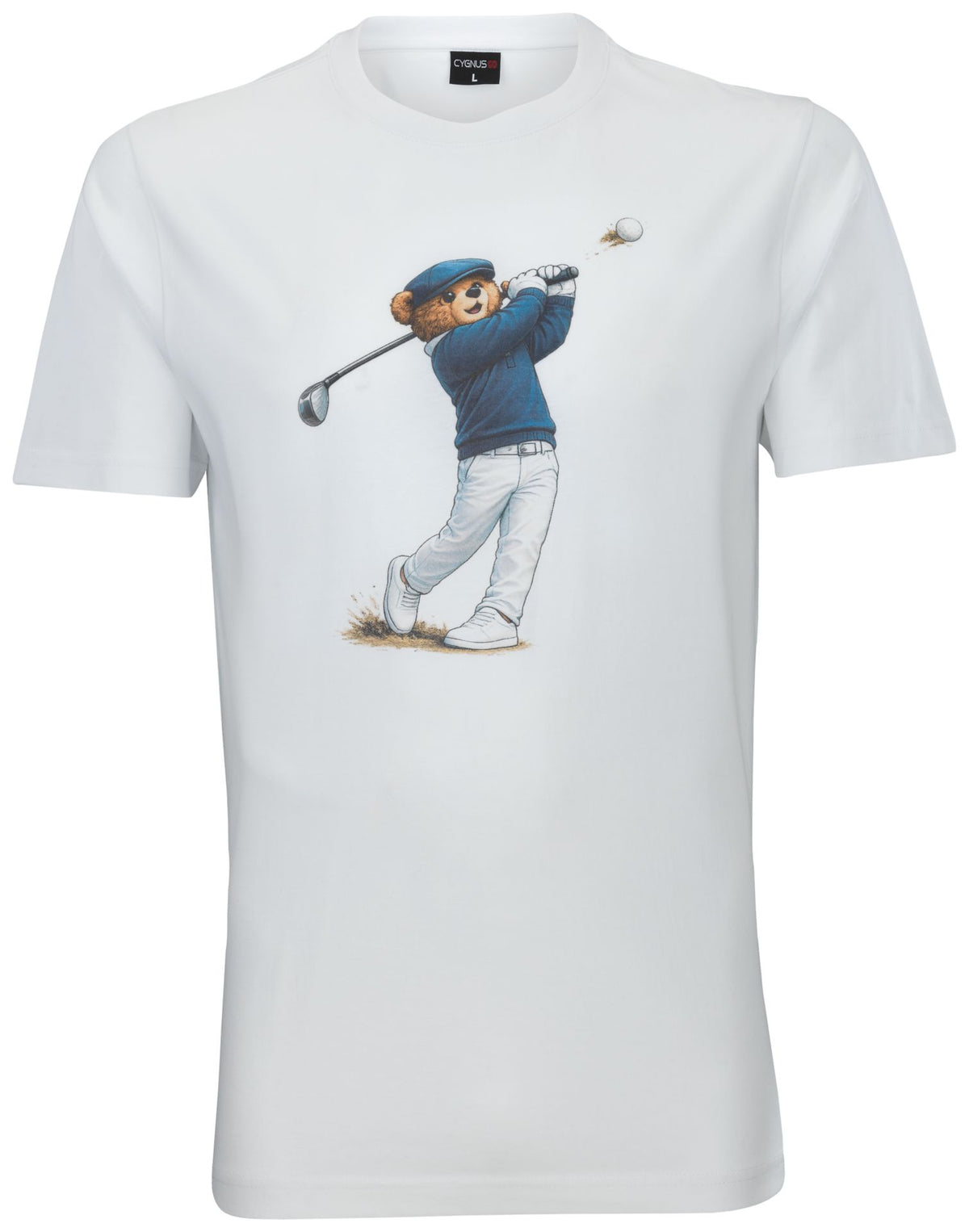 Cygnus ADULT T-SHIRT BEAR – weiß