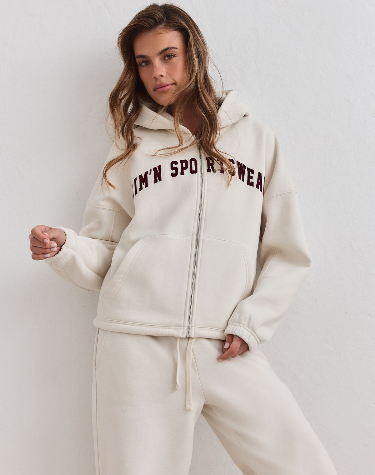 Aimn Varsity Sweat Zip Hood