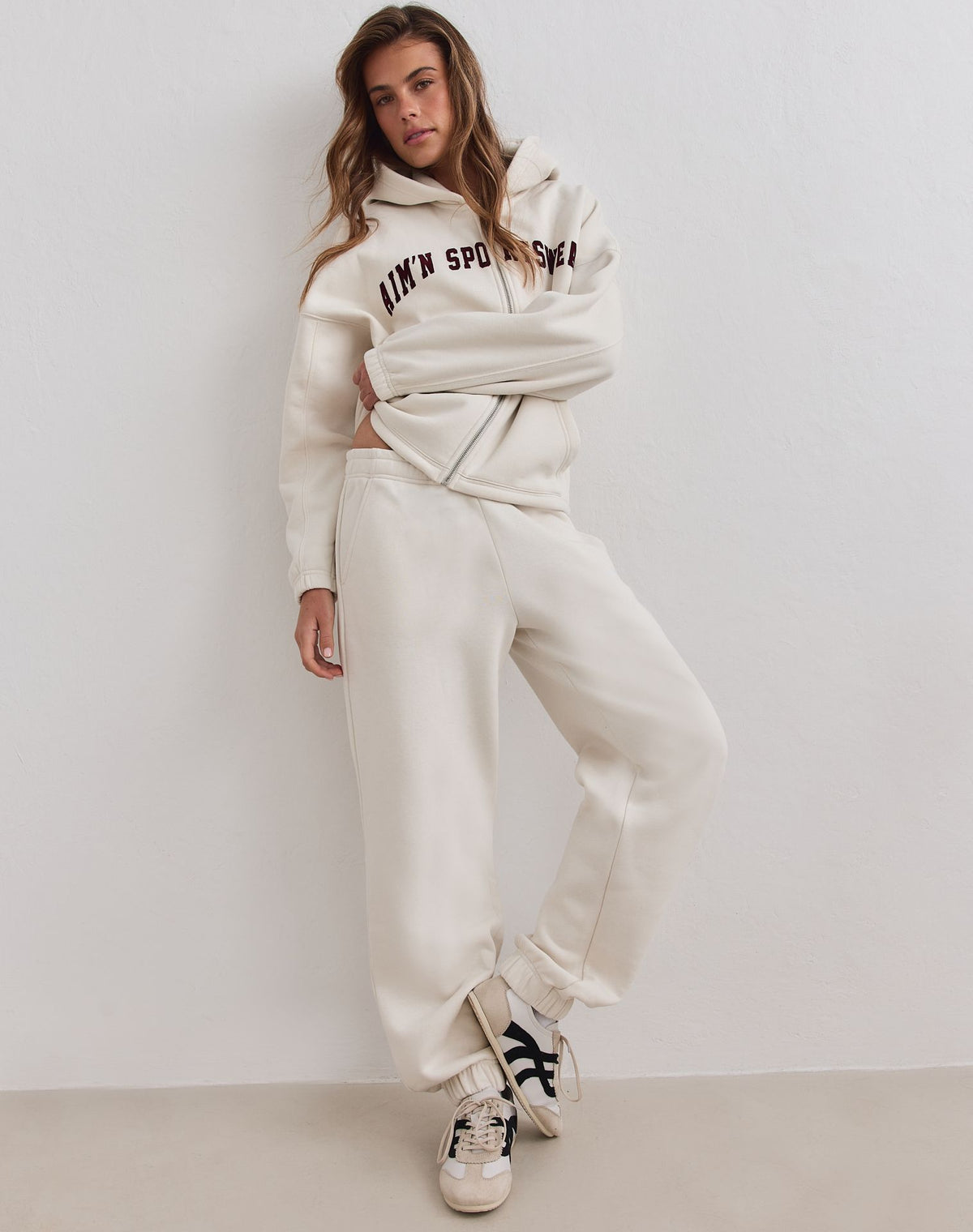 Aimn Varsity Sweat Zip Hood