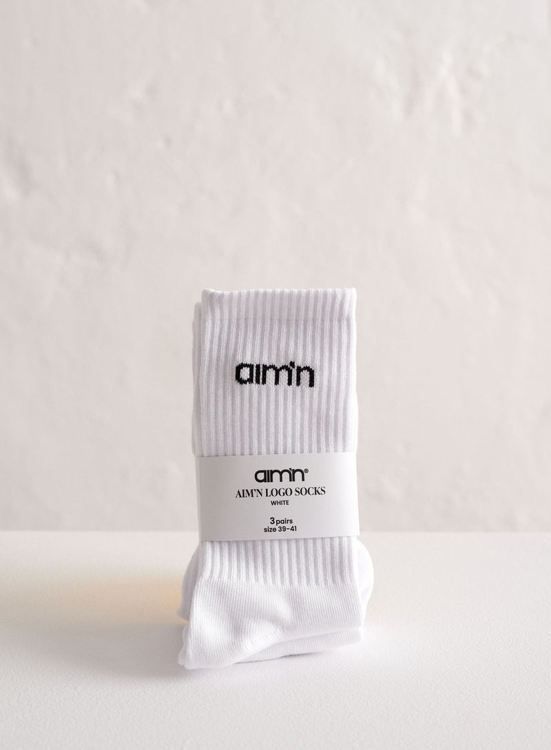 Aimn Logo Socks 3-Pack