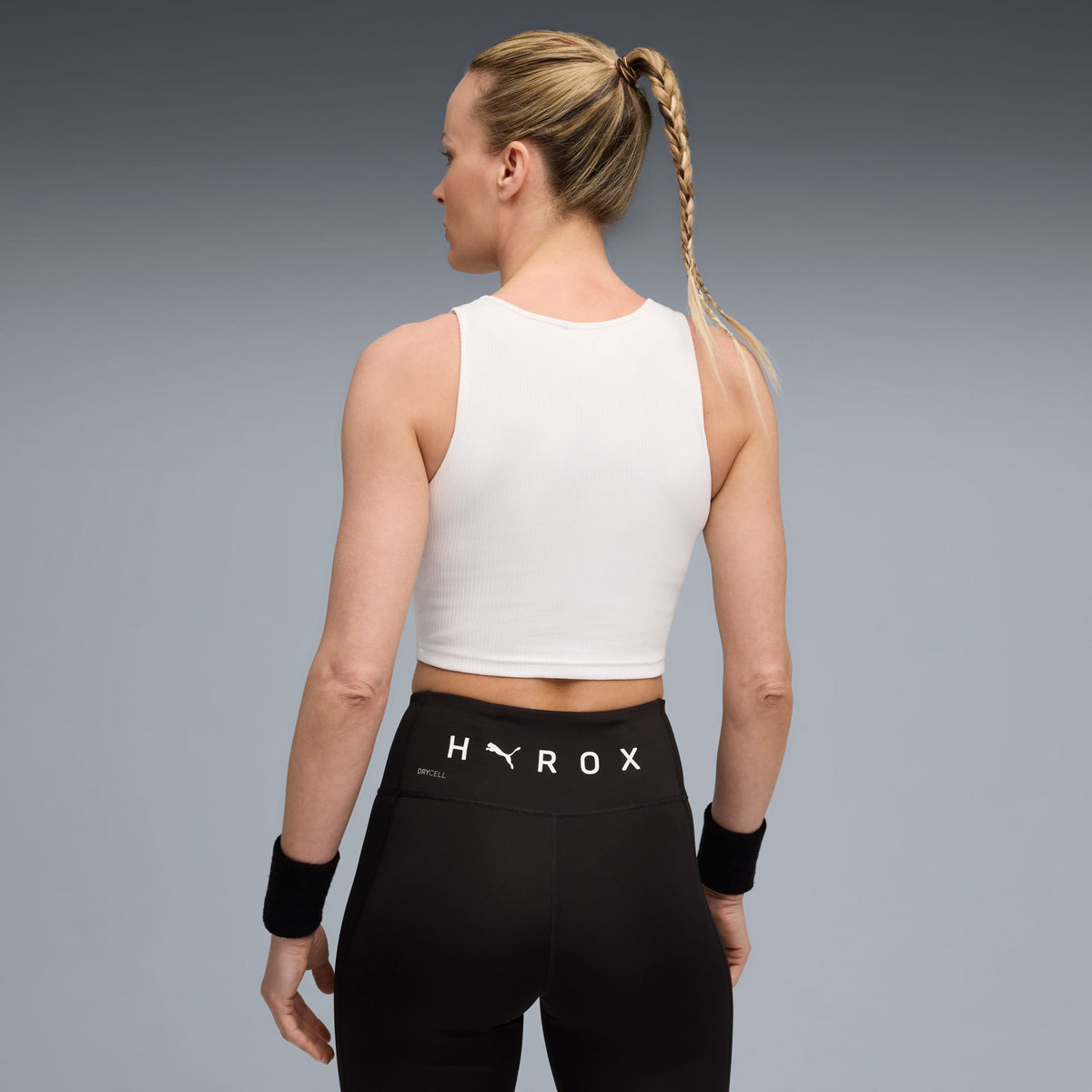 Puma W PUMA x HYROX RIB CROP TANK – weiß