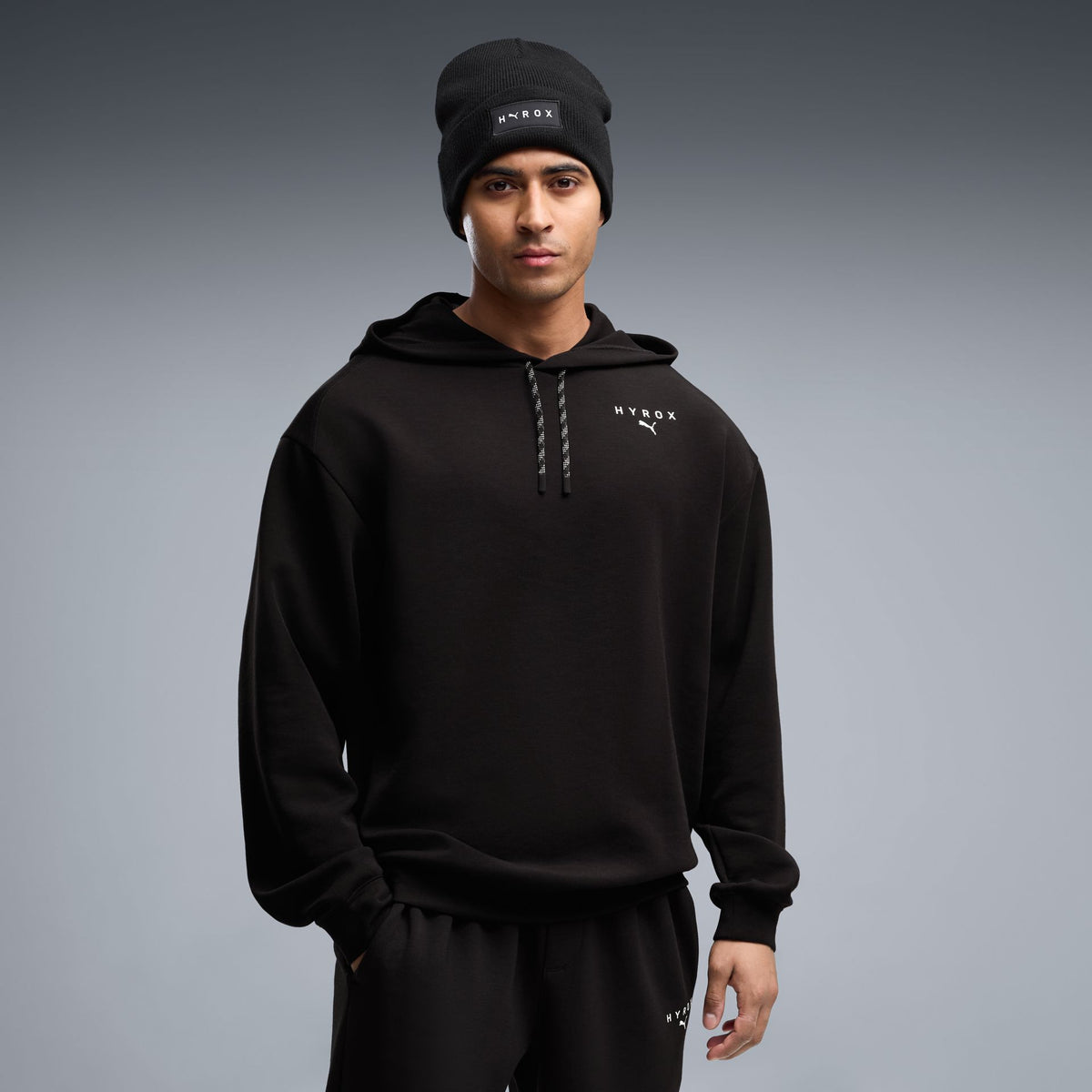 Puma M PUMA X HYROX CLOUDSPUN HOODIE – schwarz